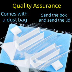 Cuvette de quartz 10 mm Longueur de chemin (1cm); Applications pour UV, Fluorescence, et lumière visible; Compatible avec 751,752 et 722 Modèle de spectrophotomètres ; Deux fenêtres optiques en option ou quatre configurations de fenêtres optiques - Image 5